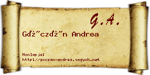 Góczán Andrea névjegykártya