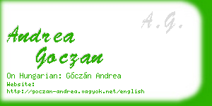 andrea goczan business card